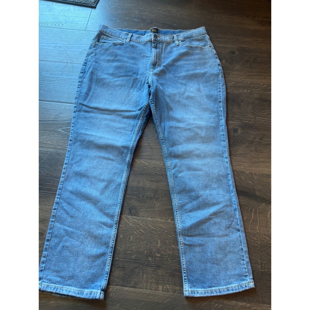Lee‎ Women Straight Leg Jeans Blue Mid Wash Denim Size 18 Medium 112353250